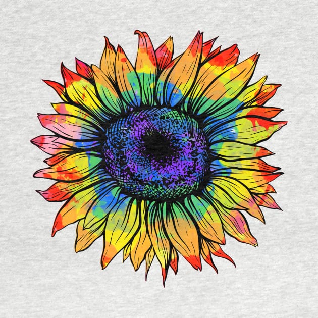 Tie Dye Sunflower by PolkaDotsShop